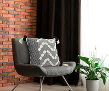 Red Geometric Zippered 100% Cotton Throw Pillow Set Of Two - 20