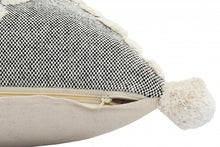 Gray Geometric Zippered 100% Cotton Throw Pillow Set Of Two - 20