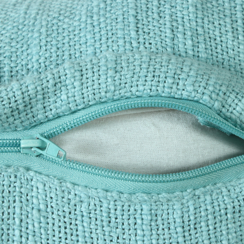 Blue Abstract Zippered 100% Cotton Throw Pillow Set Of Two - 20" x 20"