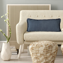 Blue Abstract Zippered 100% Cotton Throw Pillow Set Of Two - 20