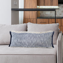 Blue Abstract Zippered 100% Cotton Throw Pillow Set Of Two - 20