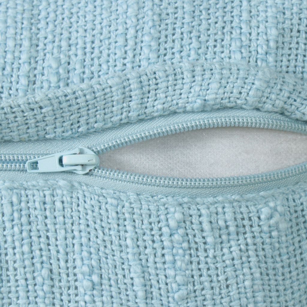 Blue Abstract Zippered 100% Cotton Throw Pillow Set Of Two - 20" x 20"