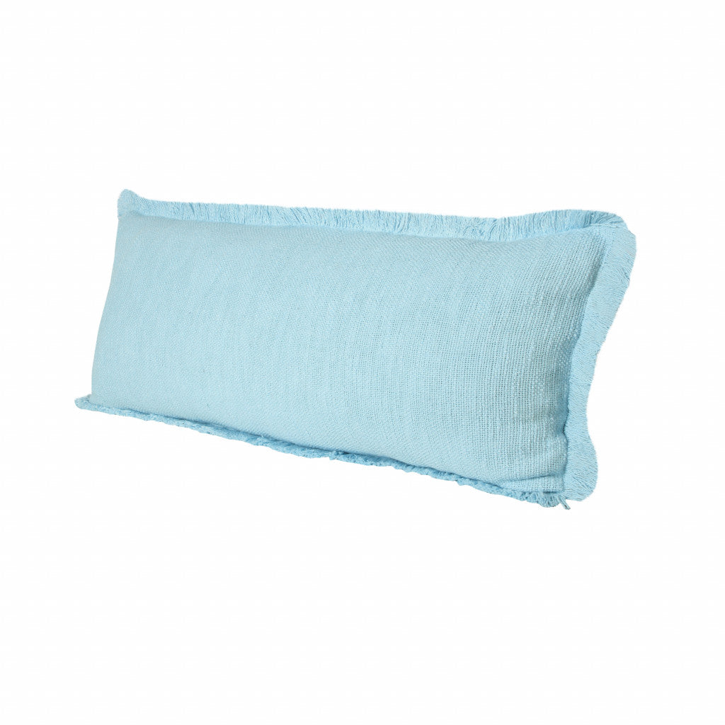 Blue Abstract Zippered 100% Cotton Throw Pillow Set Of Two - 20" x 20"