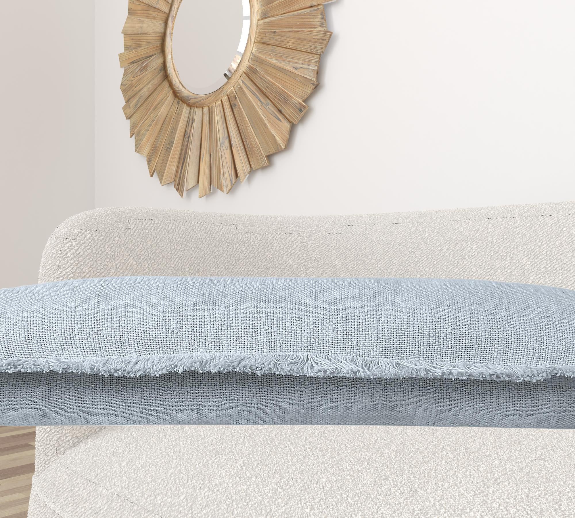 Blue Abstract Zippered 100% Cotton Throw Pillow Set Of Two - 20" x 20"