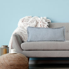 Blue Abstract Zippered 100% Cotton Throw Pillow Set Of Two - 20