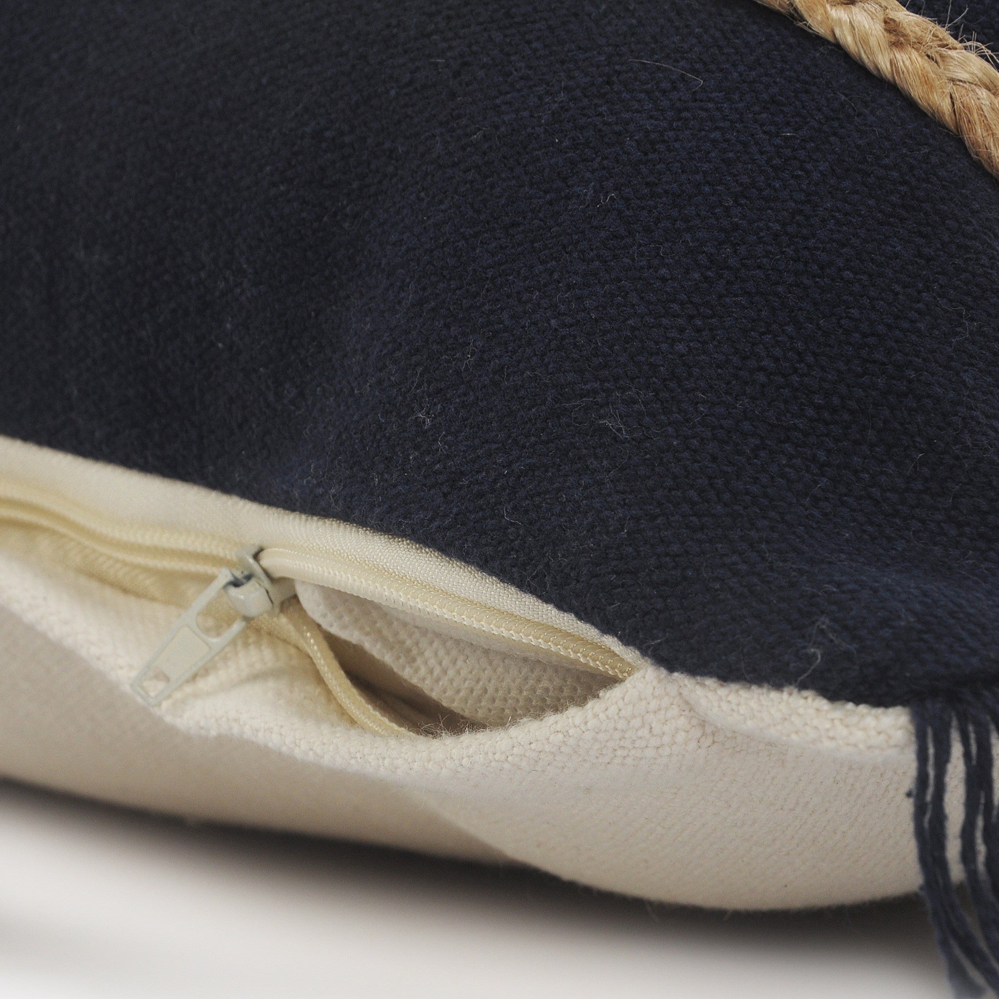 Set Of Two 14" X 36" Blue Solid Color Zippered 100% Cotton Throw Pillow