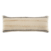 Black Striped Zippered Jute Throw Pillow Set Of Two - 24