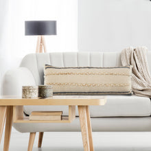 Black Striped Zippered Jute Throw Pillow Set Of Two - 24