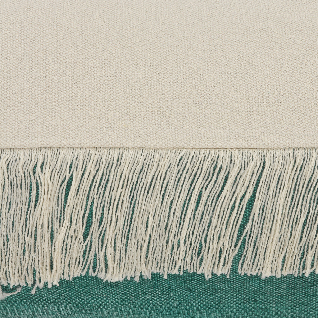 Set Of Two 20" X 20" Blue Zippered 100% Cotton Throw Pillow