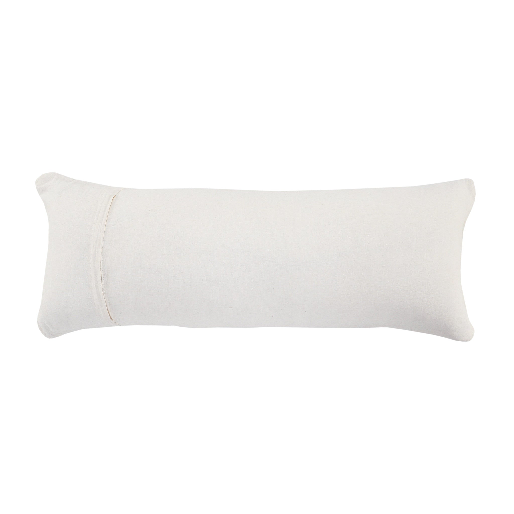 Set Of Two 14" X 36" White Geometric Zippered Polyester Throw Pillow