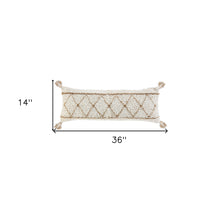 White Geometric Zippered 100% Cotton Throw Pillow Set Of Two 20