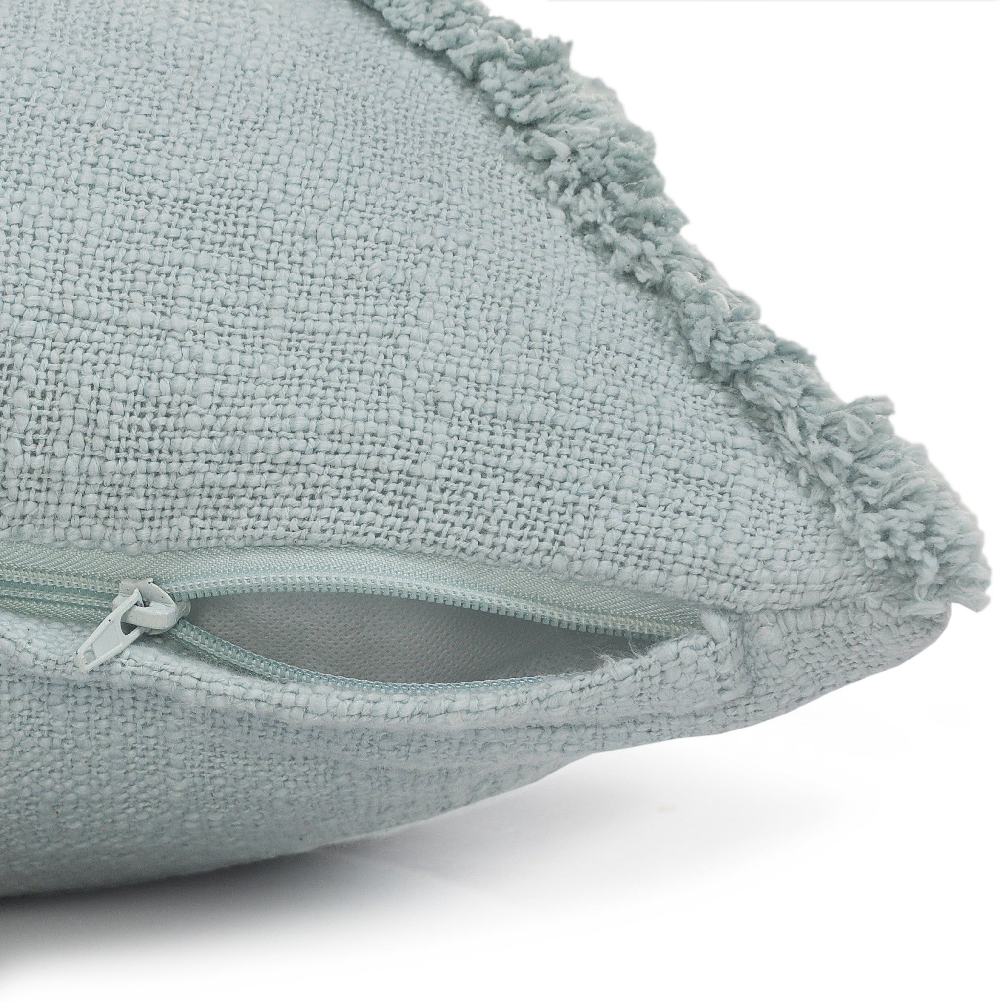 Gray Geometric Zippered 100% Cotton Throw Pillow Set Of Two 20" X 20"