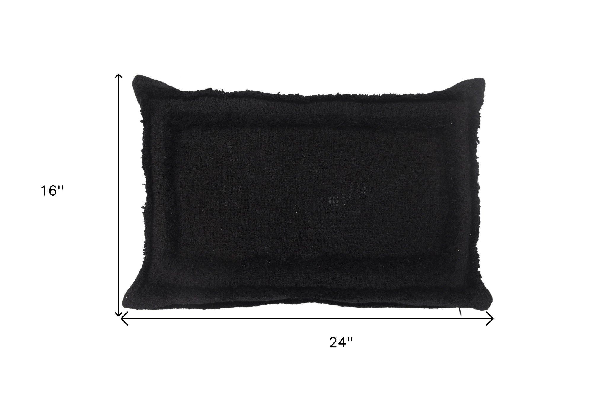 Black Geometric Zippered 100% Cotton Throw Pillow Set Of Two 20" X 20"