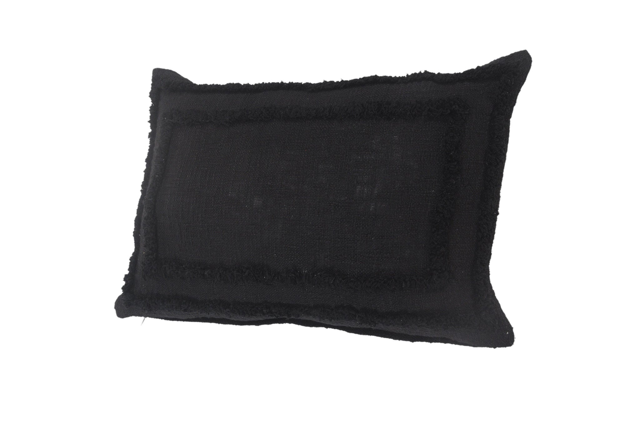 Black Geometric Zippered 100% Cotton Throw Pillow Set Of Two 20" X 20"