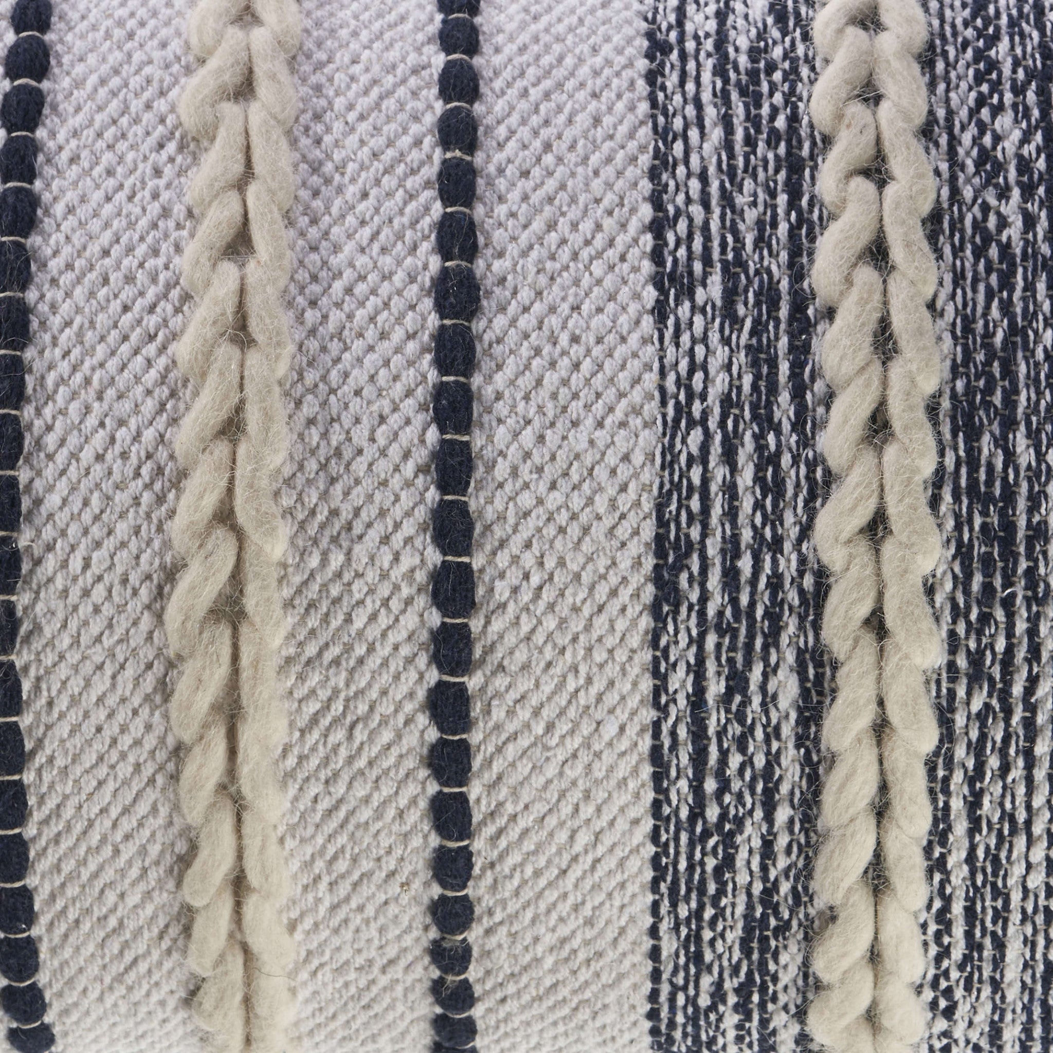 Set Of Two 14" X 28" Blue Geometric Zippered 100% Cotton Throw Pillow