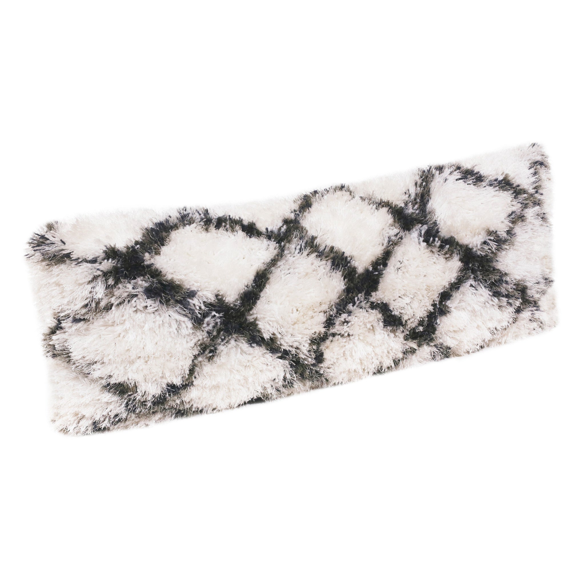 Set Of Two 20" X 20" White Geometric Zippered Polyester Throw Pillow