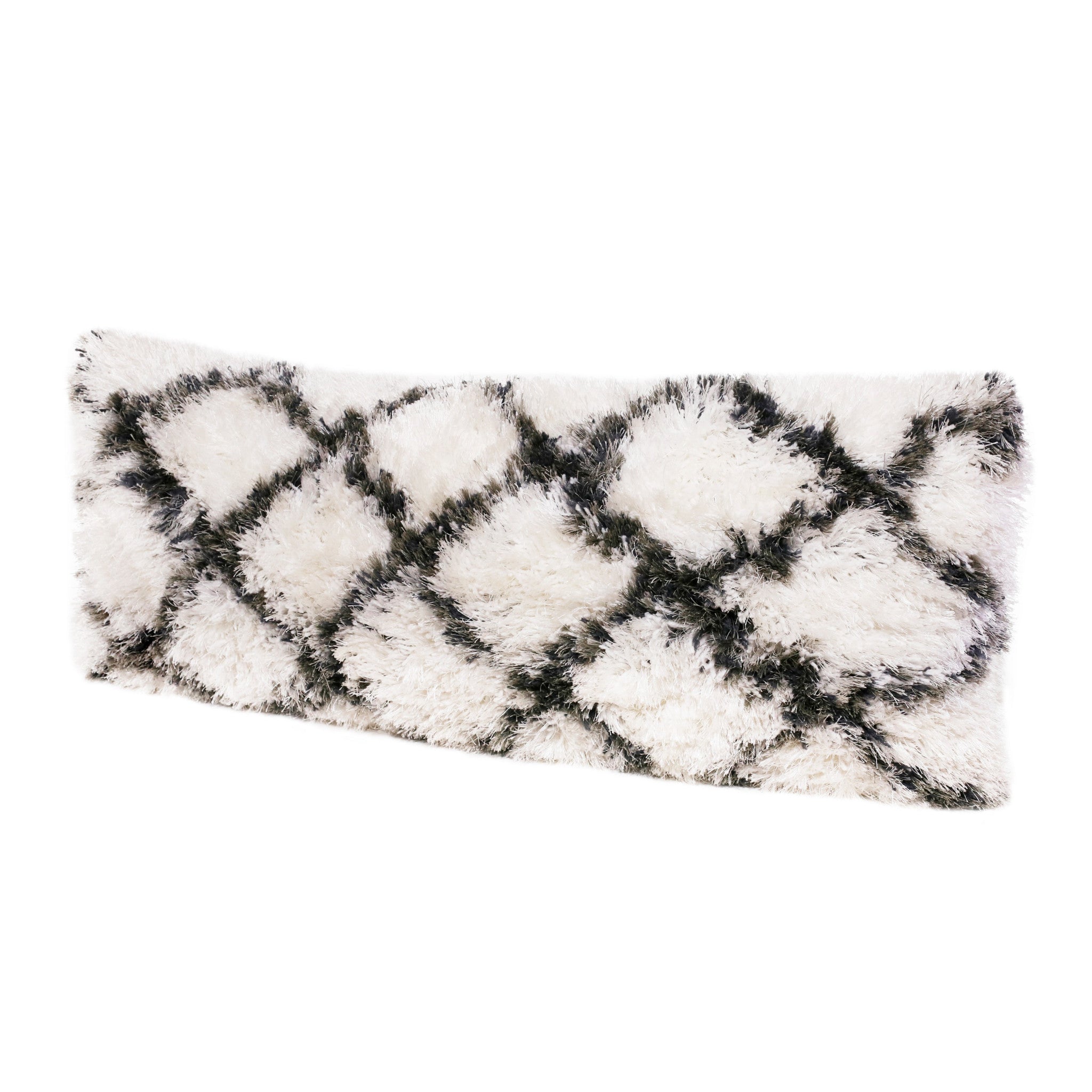 Set Of Two 20" X 20" White Geometric Zippered Polyester Throw Pillow