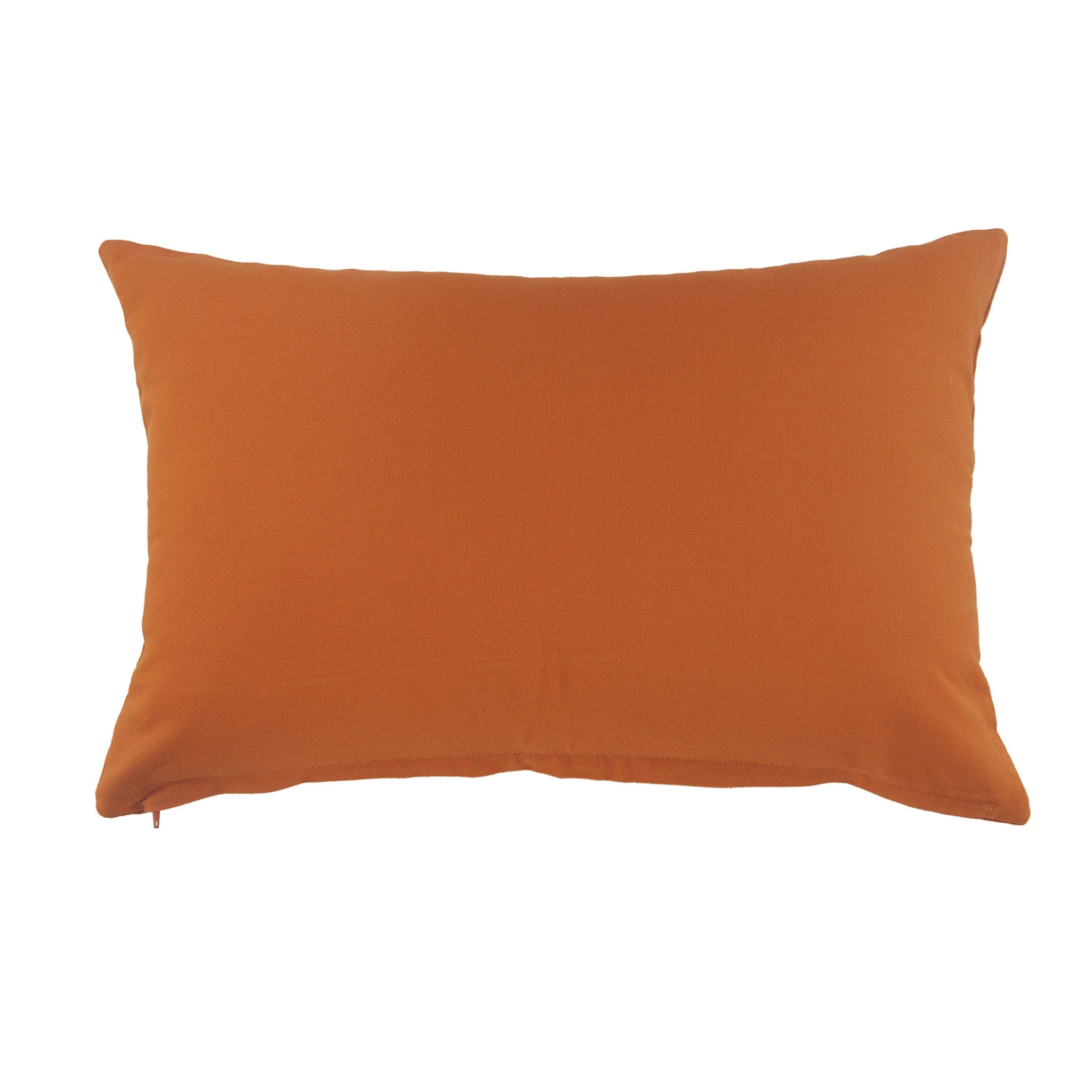 Set Of Two 20" X 20" Orange Diamond Zippered 100% Cotton Throw Pillow