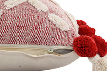 Red Geometric Zippered 100% Cotton Throw Pillow Set Of Two - 20