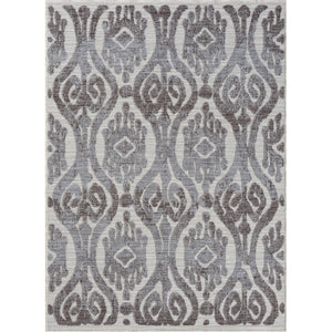 Other Not Listed Blue And Gray Damask Indoor Outdoor Area Rug