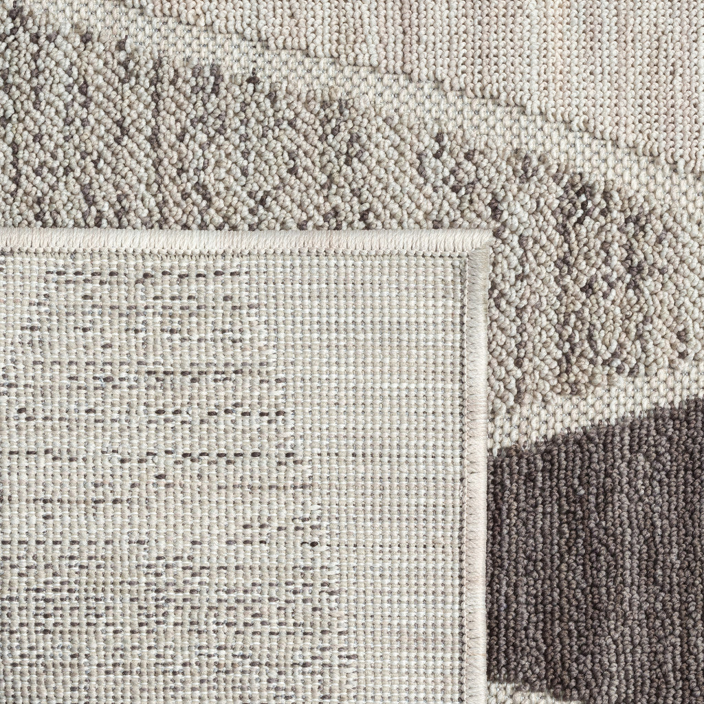 5' X 7' Blue Geometric Indoor Outdoor Area Rug