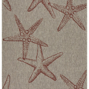 3' X 5' Gray Starfish Indoor Outdoor Area Rug