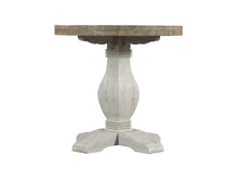 White Stain And Reclaimed Natural Solid Wood Round End Table 25
