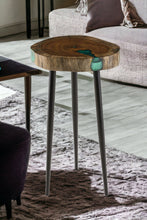 Black And Brown Solid Wood Round End Table 23