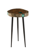 Black And Brown Solid Wood Round End Table 23
