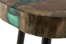 Black And Brown Solid Wood Round End Table 23