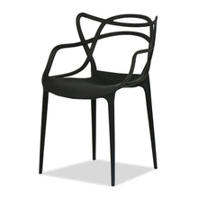 Black Polypropylene Cross Back Dining Chair