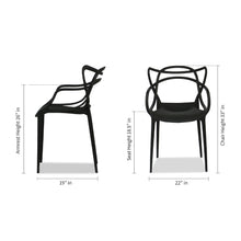 Black Polypropylene Cross Back Dining Chair