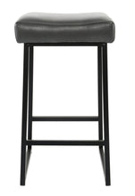 Black Backless Bar Height Chair With Footrest 27