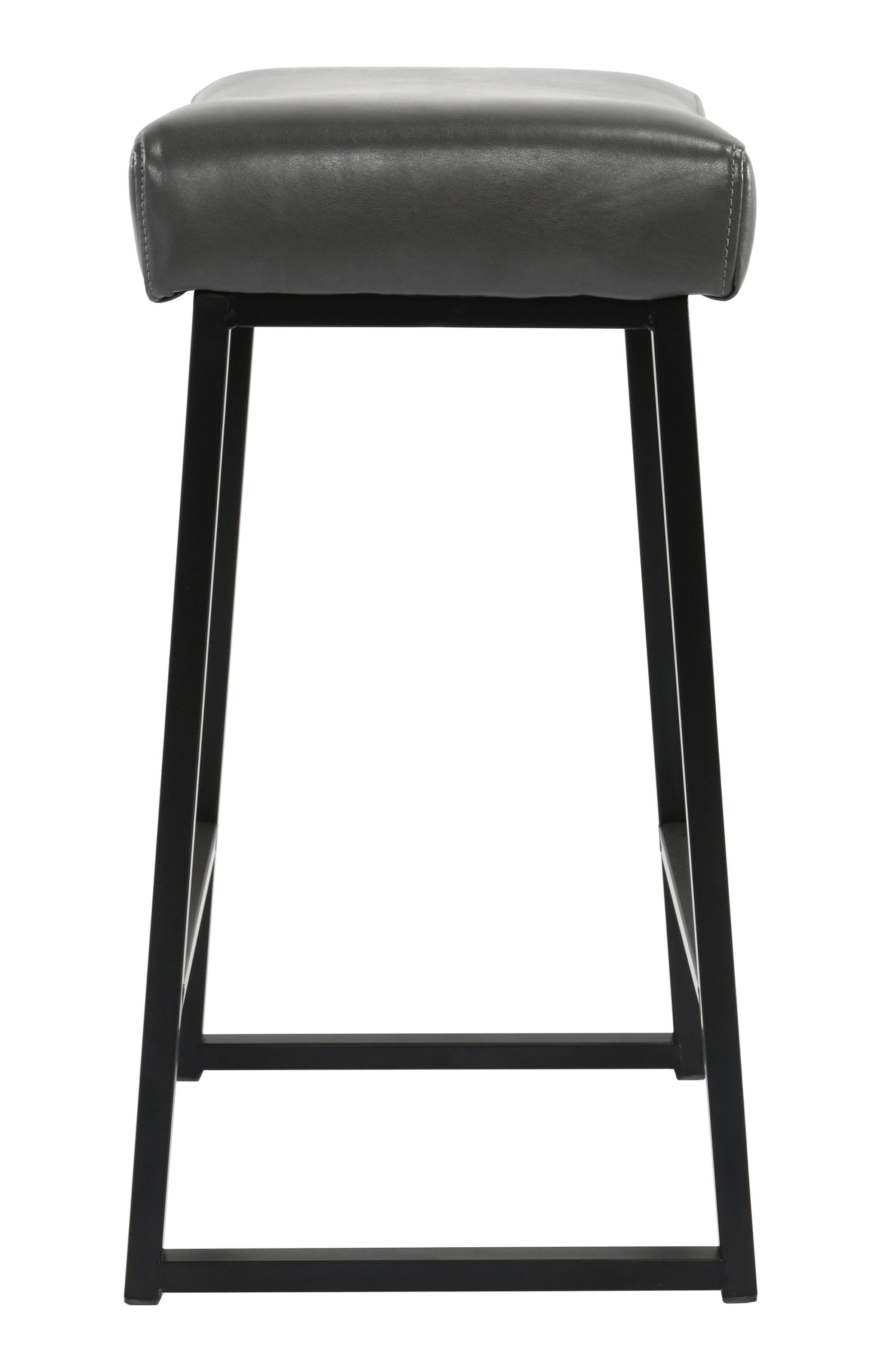 Black Backless Bar Height Chair With Footrest 27"