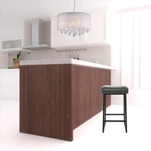 Black Backless Bar Height Chair With Footrest 27