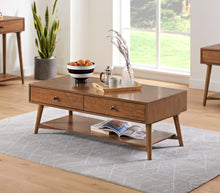 Mesa de centro rectangular de madera fabricada en canela de 48