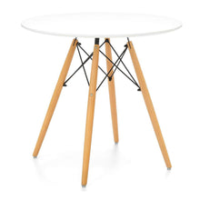 White And Natural Wood And Solid Wood Dining Table 30