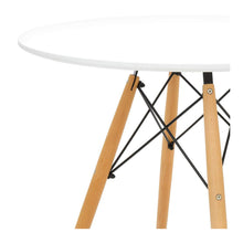 White And Natural Wood And Solid Wood Dining Table 30