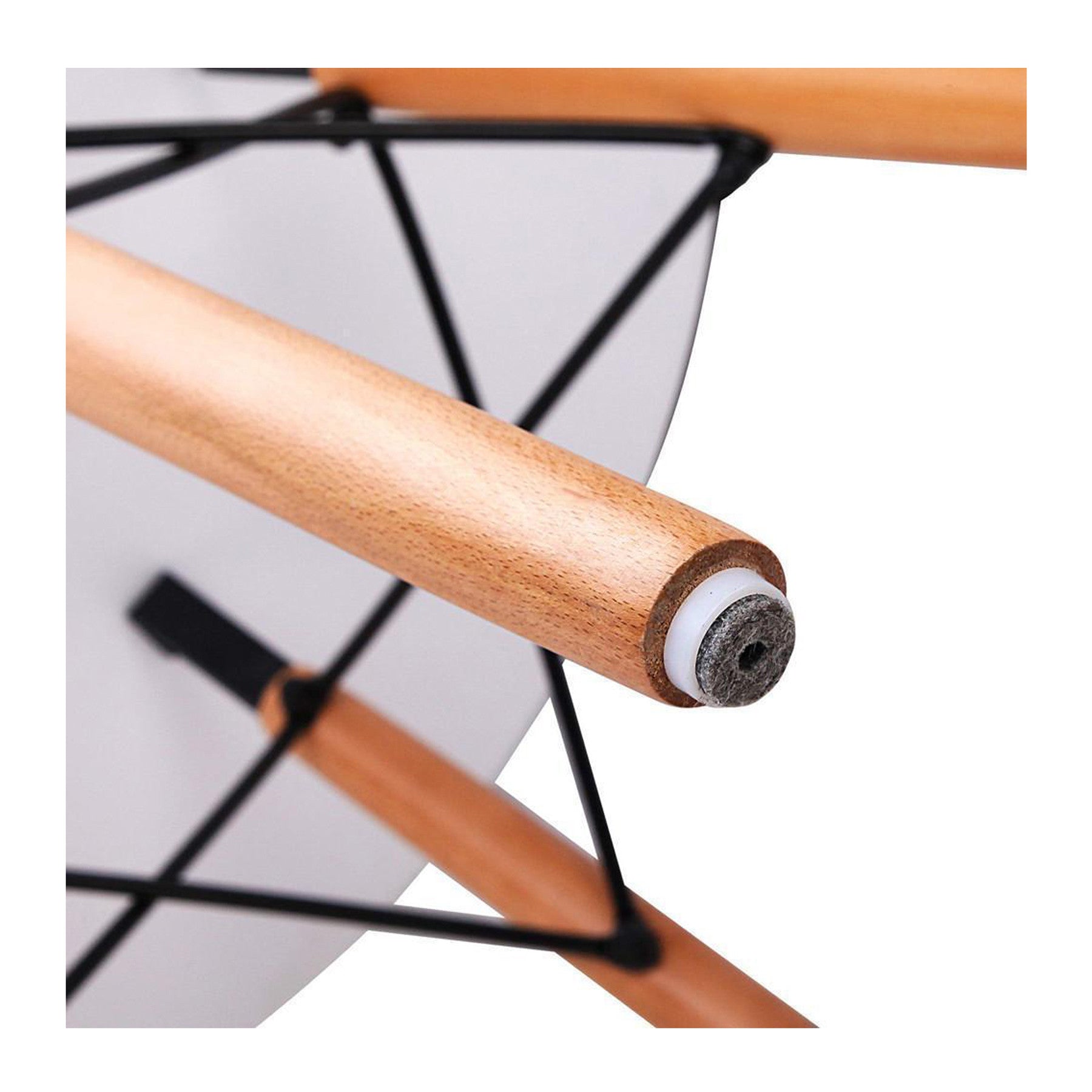 White And Natural Wood And Solid Wood Dining Table 30"