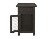 Brown Solid Wood End Table With Drawer 25