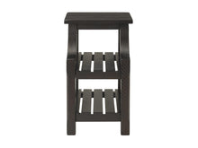 Brown Solid Wood End Table With Two Shelves 25