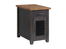 Black And Dark Brown Solid Wood End Table With Drawer 25