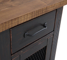 Black And Dark Brown Solid Wood End Table With Drawer 25