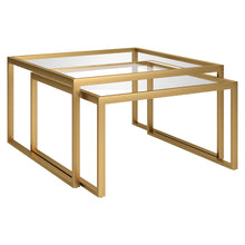 Gold Glass Nested Coffee Tables Set Of Two 30