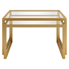 Gold Glass Nested Coffee Tables Set Of Two 30