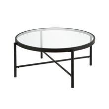Black and Glass Round Coffee Table 36