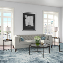 Black and Glass Round Coffee Table 36