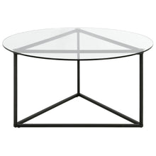 Black and Glass Round Coffee Table 35