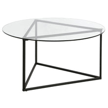 Black and Glass Round Coffee Table 35