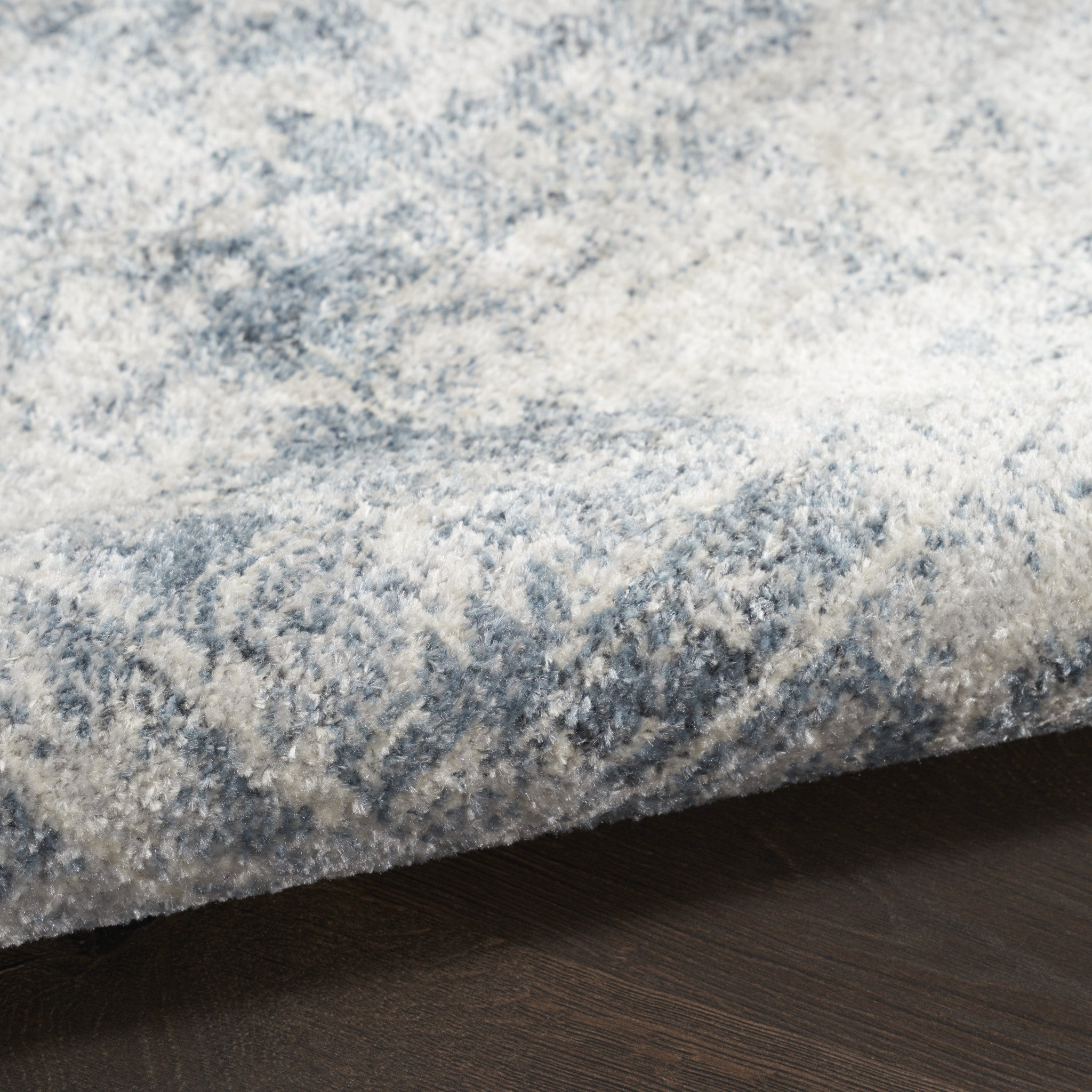 7' X 9' Blue Oriental Power Loom Distressed Washable Area Rug